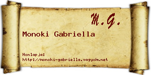 Monoki Gabriella névjegykártya